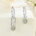 wholesale S925 Sterling Silver Asymmetric Earrings Summer New Paperclip Geometric Octagram Earrings High-end-0-1