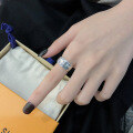 wholesale S925 Sterling Silver Creative Open-Ended English Letter Ring, Korean and Japanese Style Ins Minimalist Ring for Women-0-3