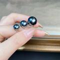 wholesale S925 Sterling Silver Pearl Earrings for Women, Ins Style, 8mm/10mm/12mm, Minimalist Japanese Korean Jewelry, Tahitian Pearl-0-3