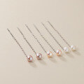 wholesale S925 Sterling Silver Sweet and Simple Small Pearl Ear Thread for Women, Elegant Forest Style Short Earrings for Pierced Ears G569-0-2