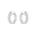 wholesale S925 sterling silver 767 niche minimalist ins-style irregular vertical stripe geometric polygon ear clips for women-0-5