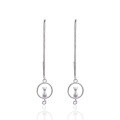 wholesale 925 Sterling Silver Small Cat Tassel Earrings for Women, Korean Style Minimalist Elegant Long Moon Cat Ear Thread Jewelry Wholesale-0-4