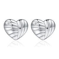 wholesale 925 Sterling Silver Cross-Border Pure Silver Women's Earrings Twist Love Ear Studs European and American Silver Jewelry Ear Piercing High-End Sense-Platinum 925 silver