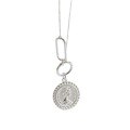 wholesale S925 Sterling Silver HXL516 Korean Version INS Retro Minimalist Elizabeth Portrait Coin Necklace for Women-0-4