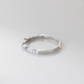 wholesale S925 Sterling Silver Fresh and Sweet Ins Style Niche Design Diamond-Inlaid Oval Spaced Ring R02788-0-3