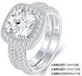 925 Silver Exaggerated Two-Layer Pear-Shaped Moissanite Fashion Drop Ring Customization-0-7