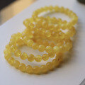 wholesale Metal material first: Natural raw ore chicken oil yellow amber bracelet, gold-twisted amber, honey amber bracelet, more honey without impurities or cracks, factory wholesale-0-0