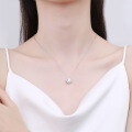 S925 Silver Cross-Border Moissanite Necklace, Women's-0-2