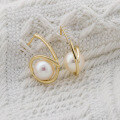 wholesale 9K Gold Vintage Minimalist Luxury Style Pearl Earrings for Summer Collection by Yili Jewelry Manufacturer Wholesale-0-1
