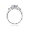 wholesale Metal material, popular in Europe and America, exaggerated high-end Moissanite stackable combination niche design non-fading rings-0-4