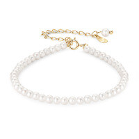 S925 Sterling Silver Simple Natural Freshwater Pearl Bracelet for Women-Style O bracelet [3mm natural freshwater pearl] 6.3ln (16cm)  925 silver