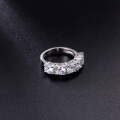 wholesale S925 Sterling Silver Plated 18k Gold Fashion Natural Topaz and Tourmaline Ring Jewelry for Women-0-2