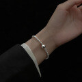 wholesale S925 Silver Round Bead Pearl Bracelet Summer String Bead Elastic Rope Women's Bracelet S4687-0-1