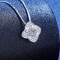 S925 Sterling Silver Moissanite New Chinese Style Pendant Necklace-0-0