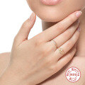 wholesale S925 Sterling Silver Single Mini Pearl Ring, trendy and minimalist forins。-0-1