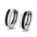wholesale S925 Sterling Silver Black Drip Glue Geometric Ear Clips, Personalized Trend, Sweet and Cool Style Design, Unisex All-Match Ear Accessories-0-4
