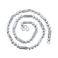 wholesale S925 Sterling Silver Hexagonal Bead Necklace Men's Thick Bold Hip-Hop Statement Chain Fashionable European and American Style Accessory-0-4