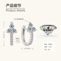Sterling Silver Exaggerated European Cross-border Earrings with Moissanite Stars [Clearance Free Shipping]-0-9