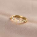 wholesale S925 Sterling Silver Fresh and Sweet Full Diamond Wave Line Ring Design Sense Jewelry for Women R01921-0-3