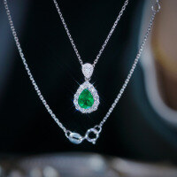 wholesale S925 sterling silver minimalist French-style luxury teardrop pendant necklace for women, a stylish everyday accessory and perfect gift-BX0146-White Gold>925 Silver