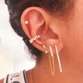wholesale S925 Sterling Silver Ear Cuffs Inlaid with Zircon, Light Luxury High-End INS Style Unisex Earrings for Non-Pierced Ears-0-1