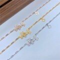 wholesale S925 Sterling Silver Fashion Full Diamond Love Clover Flower of Happiness Blossom Bracelet Niche High-end Jewelry Manufacturer Wholesale-0-1