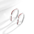 wholesale 925 Sterling Silver Luminous Minimalist Möbius Twist Couple's Ring, Open Adjustable Design, Niche Valentine's Day Gift-0-5