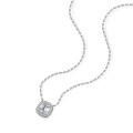 Sterling Silver Pendant with 1ct Moissanite, Tower Cut Square Halo Setting-0-3