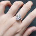 wholesale S925 Sterling Silver Exaggerated Oversized 45 Carat Oval Moissanite Ring with GRA Certificate-0-4