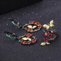 wholesale S925 Sterling Silver Secret Garden Designer Natural Gemstone Earrings, Butterfly Design in Natural Style-0-3