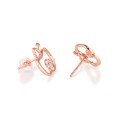 wholesale 14K Rose Gold, 18K White Gold, 9K Yellow Gold AU750 Diamond Earrings, Moissanite Apple Jewelry Ear Studs Ear Drops-0-1