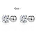 wholesale S925 Sterling Silver 3-6mm Zircon Stud Earrings Fashionable High-End Versatile Wholesale Earrings-0-4