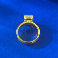 wholesale Metal: S925 Silver Gold Plated with 8*12 Rectangular Pagoda Ring, a bestselling cross-border item for-0-2