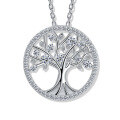 wholesale 18K gold plated 925 sterling silver cross-border best-selling Tree of Life moissanite fashion statement necklace for wholesale-0-4