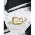 wholesale S925 Sterling Silver Korean Version Heart-shaped Ring Ins Small and Unique Design Interwoven Double Loop with Heart Texture for Women-0-1