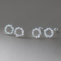 wholesale S925 Sterling Silver Irregular Circle Full Diamond Spiral Ear Studs Ins Style Design Earrings M04929-0-0