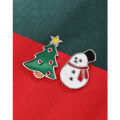 wholesale 925 Sterling Silver European and American Cross-Border Viral Christmas Tree Snowman Unique Creative Stud Earrings for Women, Small and Minimalist High-End Earrings-0-2