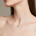 925 Silver 2-Carat Pink Diamond Invisible Necklace Mermaid's Tear Dopamine Pendant-0-2