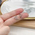 wholesale S925 Sterling Silver Minimalist Hollow-Out Large Heart Stud Earrings, Versatile and Elegant Ear Accessories, Valentine's Day Gift for Girlfriend-0-1