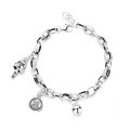 wholesale S925 Sterling Silver Multi-Element Fortune Cat Rabbit Bracelet Retro Literary New Chinese Style Hand Accessory-0-4