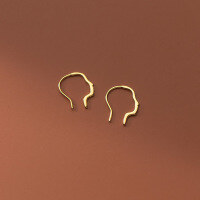 wholesale S925 silver lightweight luxury temperament side face earrings for women, small and delicate personality line ear cuffs, Korean-style ear accessories G6865-S925 silver earrings silver>925 silver