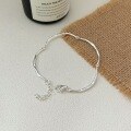 wholesale S925 Sterling Silver Korean Version Geometric Bracelet for Women, Fashion Minimalist Ins Niche Luxury Versatile Bangle-0-4