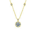 S925 Sterling Silver Moissanite Starry Sugar Chain Necklace-0-5