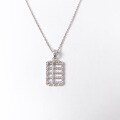 wholesale Pure Silver Korean-style Fashion Small Abacus Necklace for Women, Versatile Niche Design High-end Minimalist Plain Silver Collarbone Chain Wholesale-0-4