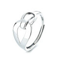 wholesale S925 Sterling Silver Minimalist Irregular Geometric Ring Ins Korean Japanese Style Niche Design Index Finger Ring for Women-0-4