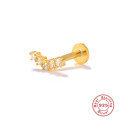 wholesale S925 Sterling Silver Flat Head Threaded Body Piercing Ear Studs and Nose Rings-0-13