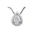 wholesale Metal material first: Mu Jing Jewelry New High Carbon Diamond 8*10mm Pear Shape Teardrop Necklace Women's Collarbone Chain European and American Style Pendant-0-4