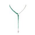 wholesale 925 Silver Gold-Plated Pendant Chain with High-Carbon Diamond, Emerald, and Pear-Shaped Advanced Jewelry for Women, Y-Necklace-0-5