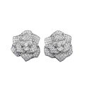 wholesale S925 Silver New Full Diamond-Inlaid Camellia Rose Earrings for Women, Exquisite and Versatile Style-0-4
