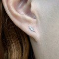 wholesale 925 Sterling Silver Lightning Bolt Earrings for Cross-Border Markets, Petite Mini Stackable Studs Factory Wholesale-0-2